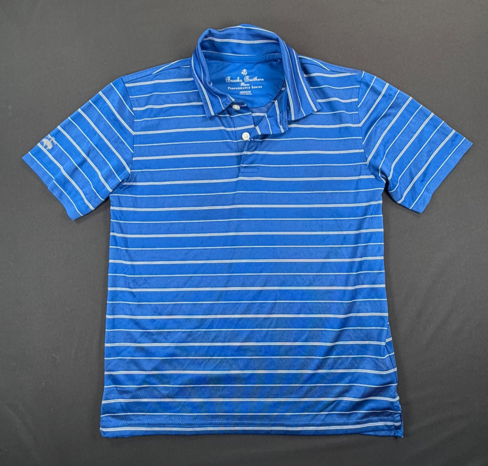 Brooks Brothers Performance Series Striped Short Sleeve Polo Shirt (Boy's M)